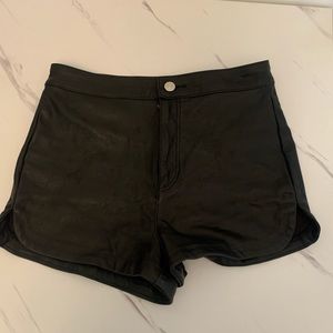 Vegan leather shorts!